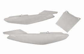 CACHA BAJO ASIENTO + UNION YAMAHA YBR125 ED FACTOR BLANCO (3pcs) MTC [C80472]
